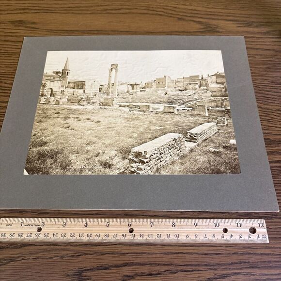 Vintage Theatre Interior Arles Mounted Greek Architecture Photo Greece - Picture 1 of 2